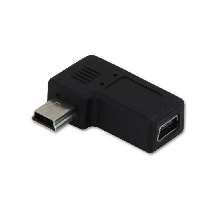 Imagine Adaptor mini USB 2.0-B T-M unghi, Lindy L71223