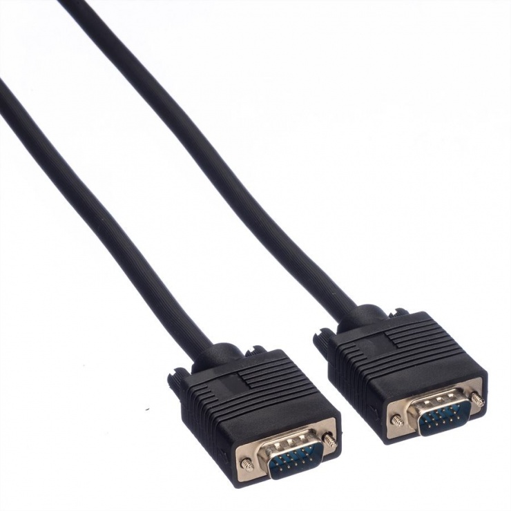 Imagine Cablu High Quality VGA 14 pini ecranat + ferita T-T 30m Negru, Roline 11.04.5230-2