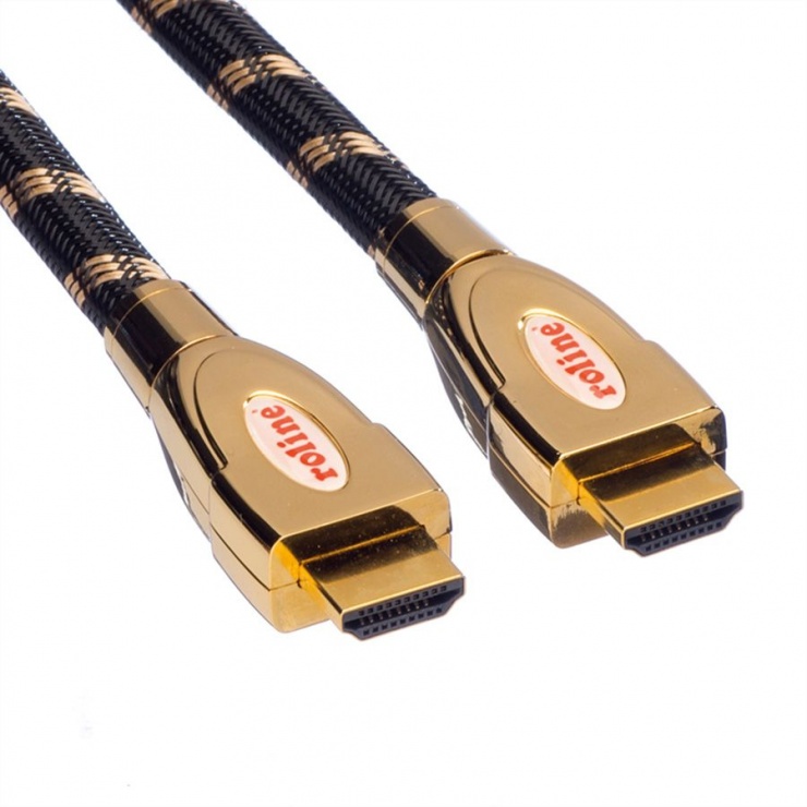 Imagine Cablu HDMI 4K GOLD Ultra HD Cable + Ethernet 3m, Roline 11.04.5692