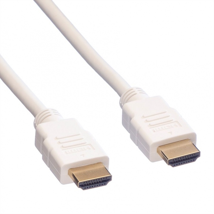 Imagine Cablu HDMI cu Ethernet v1.4 15m Alb, Roline 11.04.5715