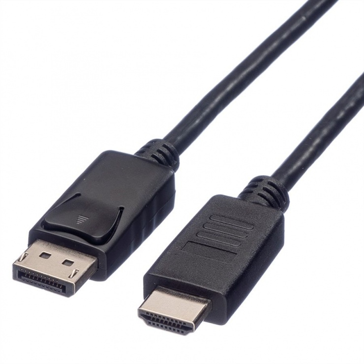 Imagine Cablu Displayport la HDMI 1m T-T Negru, Roline 11.04.5780