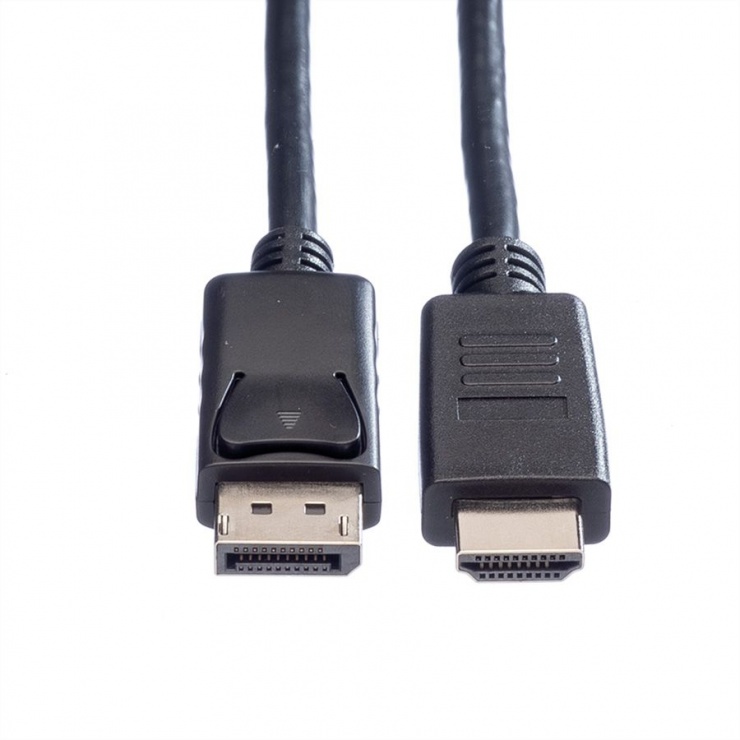 Imagine Cablu Displayport la HDMI 1m T-T Negru, Roline 11.04.5780-1