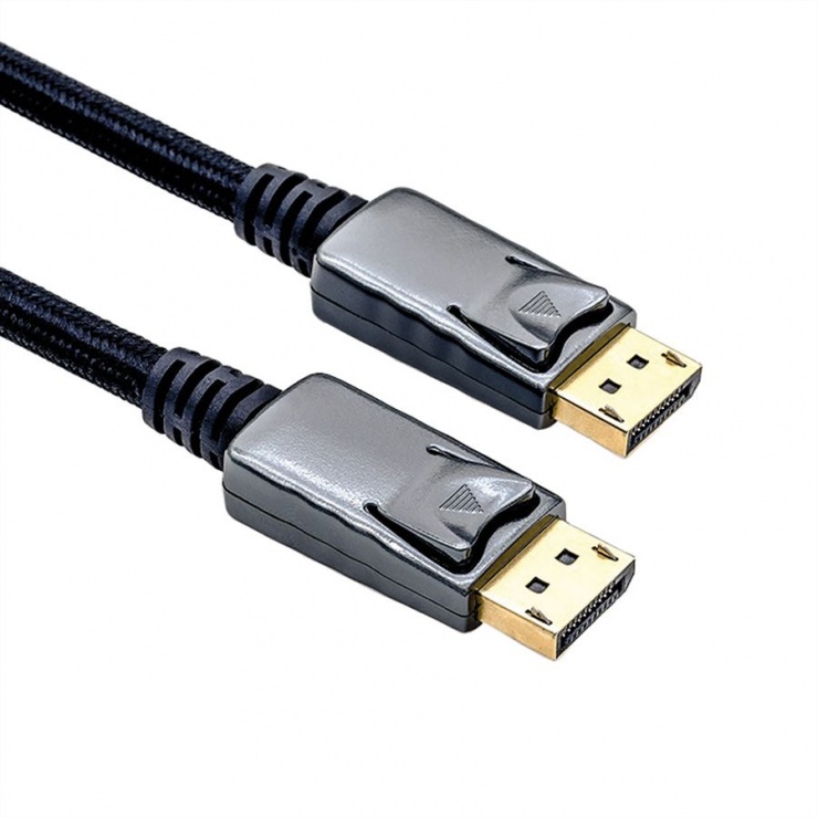 Imagine Cablu Displayport v1.2 T-T argintiu/negru 1.5m, Roline 11.04.5886
