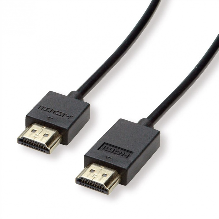 Imagine Cablu HDMI Ultra HD (UHD-1) activ T-T Negru 2m, Roline 11.04.5912-1