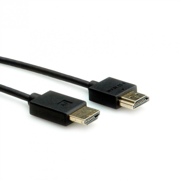 Imagine Cablu HDMI Ultra HD (UHD-1) activ T-T Negru 1.5m, Roline 11.04.5911-3