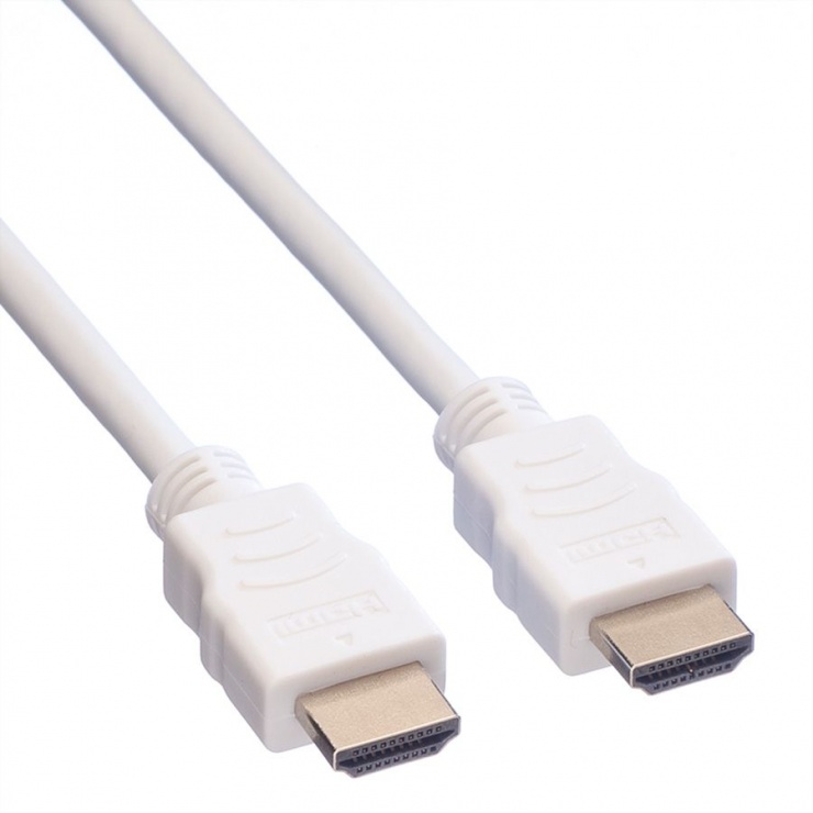 Imagine Cablu HDMI cu Ethernet T-T v1.4 alb 1.5m, Value 11.99.5704-2
