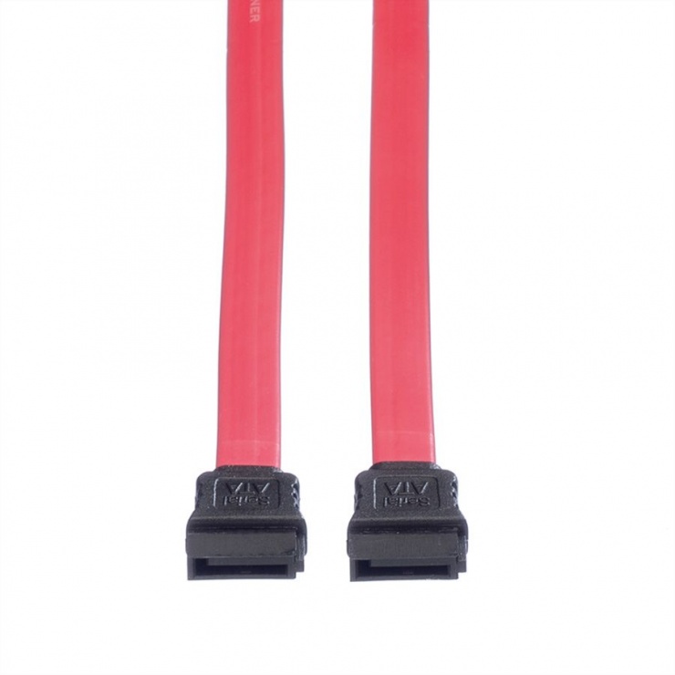 Imagine Cablu SATA II 3 Gb/s drept/drept rosu 0.5m, Roline 11.03.1555-1