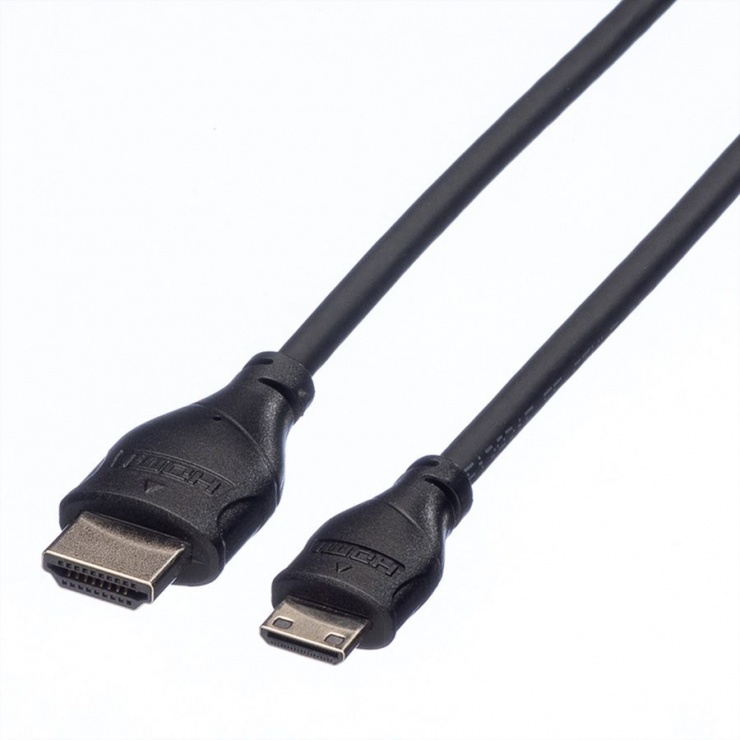 Imagine Cablu HDMI la mini HDMI-C v1.4 T-T 2m, Roline 11.04.5580