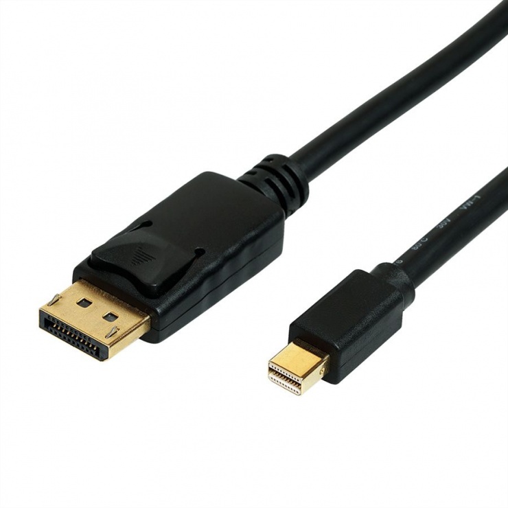 Imagine Cablu Mini Displayport la Displayport v1.4 8K@60Hz/4K@120Hz T-T 2m negru, Roline 11.04.5815