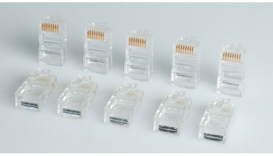 Imagine Set 10 buc conectori RJ45 UTP cat.5, Roline 12.01.1087-2