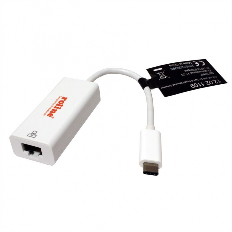 Imagine Placa de retea USB 3.1 tip C la Gigabit, Roline 12.02.1109