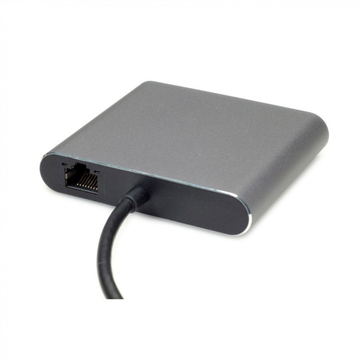 Imagine Docking Station USB-C la 4K HDMI, 1 x VGA, 1 x Displayport, 1 x RJ45 Ethernet, Roline 12.02.1116-2