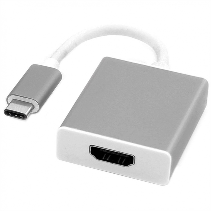 Imagine Adaptor USB 3.1 tip C la HDMI T-M Aluminiu, Roline 12.03.3210