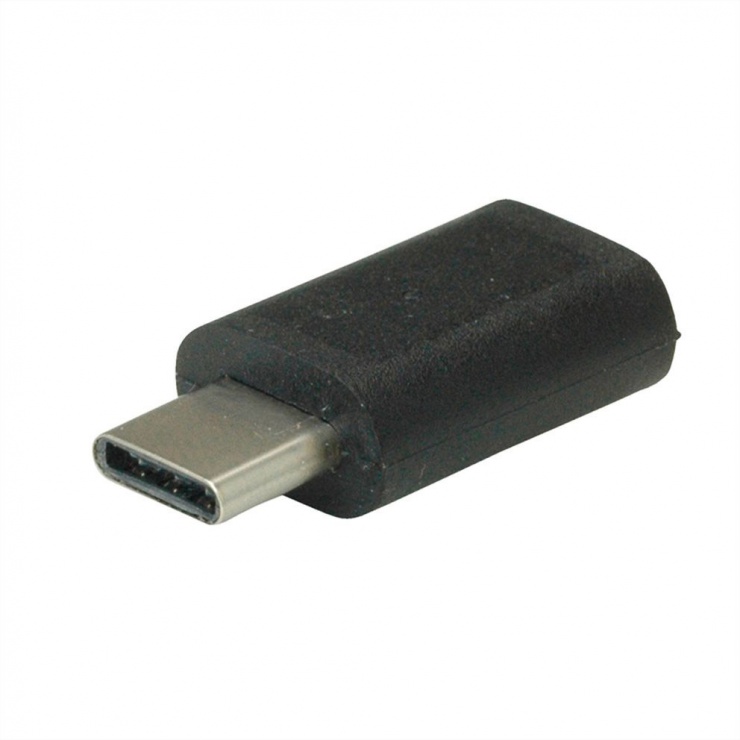 Imagine Adaptor USB 2.0 tip C la micro USB-B T-M Negru, Value 12.99.3191-1