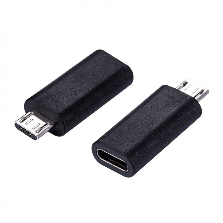 Imagine Adaptor micro USB 2.0 la USB-C T-M Negru, Value 12.99.3192-1