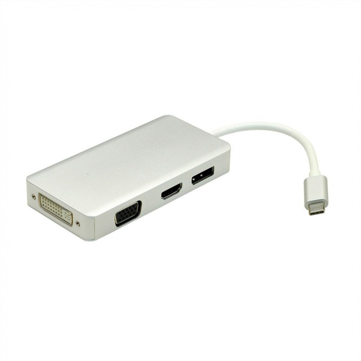 Imagine Adaptor USB tip C la VGA / HDMI / DVI / Displayport T-M, Value 12.99.3230-2