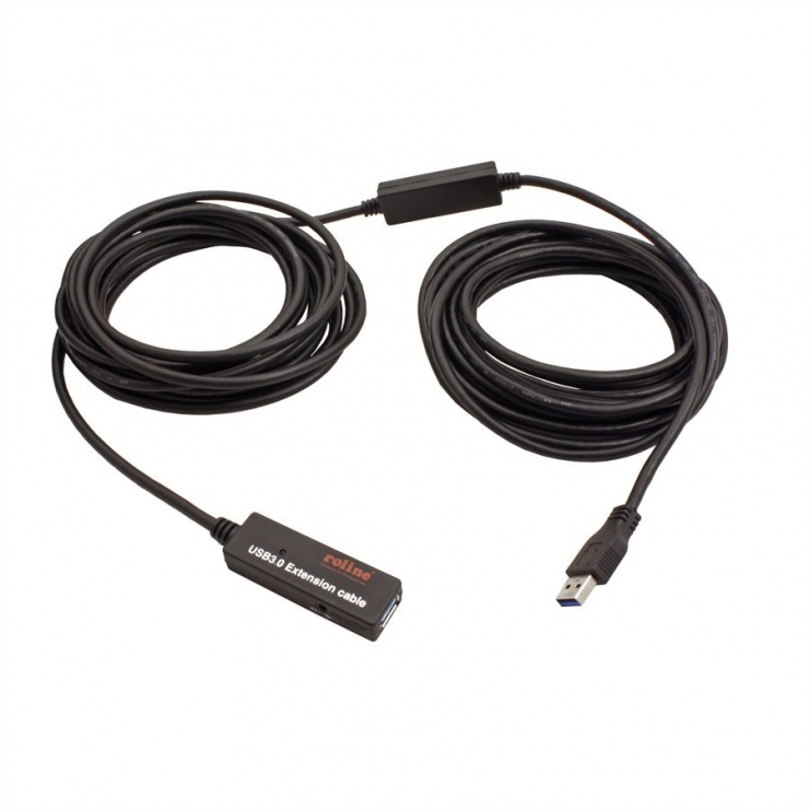 Imagine Cablu prelungitor USB 3.0 T-M activ 10m, Roline 12.04.1080-1