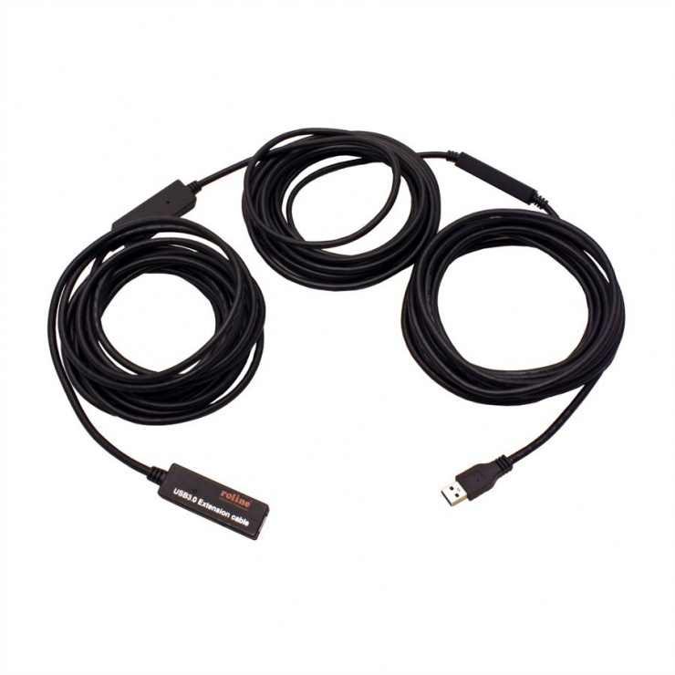 Imagine Cablu prelungitor USB 3.0 T-M activ 15m, Roline 12.04.1081-2