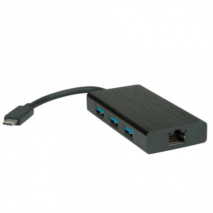 Imagine Hub USB 3.1 tip C la 3 x USB-A + port LAN Gigabit, Value 12.99.1109