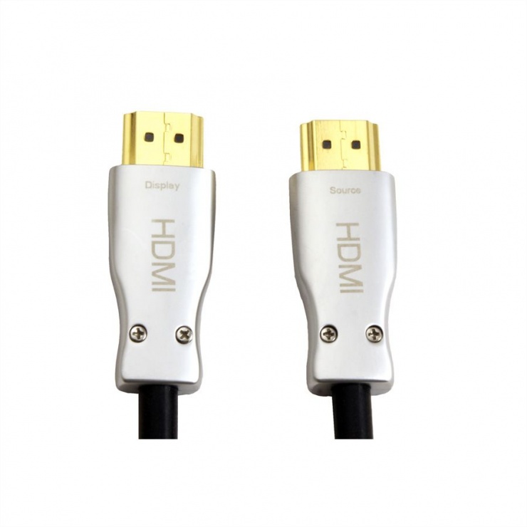 Imagine Cablu UHD 4K HDMI Activ Optical (AOC) T-T 50m Negru, Value 14.99.3482-1