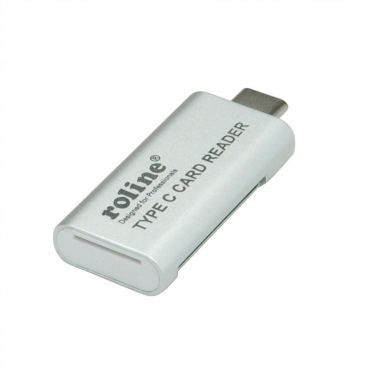 Imagine Cititor de carduri USB 3.0 tip C la SD/MicroSD, Roline 15.08.6259