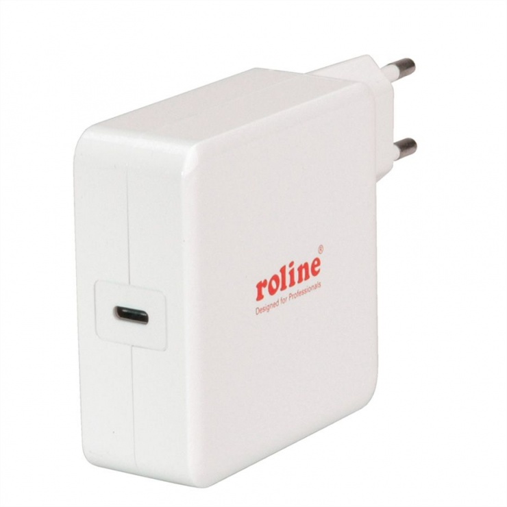 Imagine Incarcator priza Power IQ cu 1 x USB-C 3.5A 65W, Roline 19.11.1029