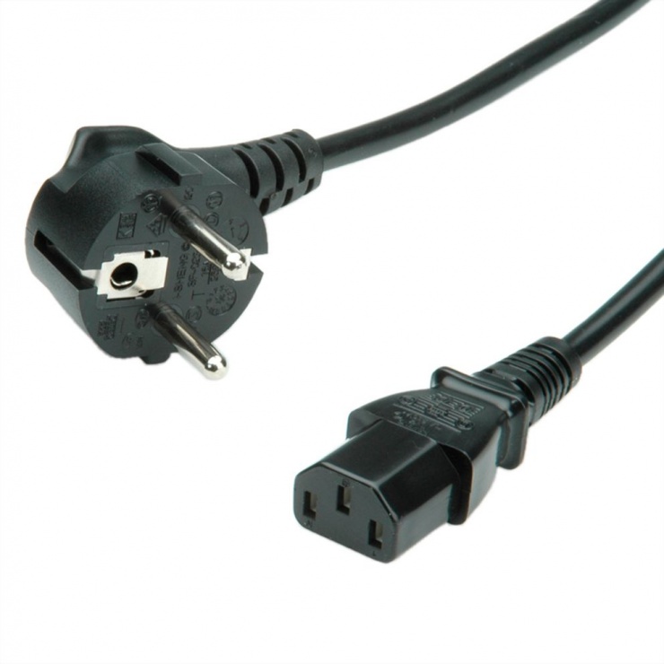 Imagine Cablu de alimentare PC 0.6m Negru, Value 19.99.1017