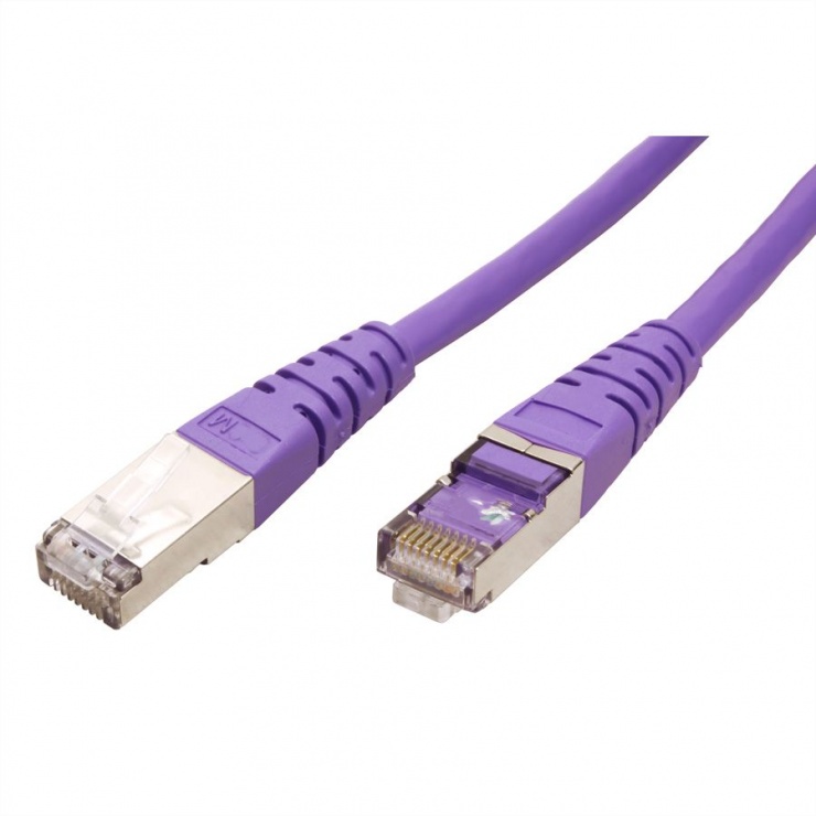 Imagine Cablu de retea SFTP cat 6 0.5m Violet, Roline 21.15.1330