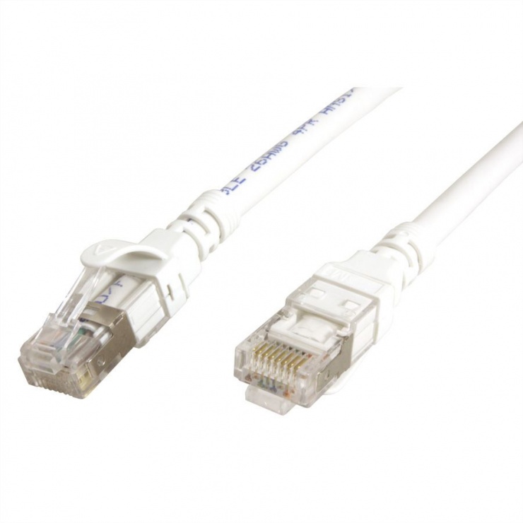 Imagine Cablu de retea cat 6A UTP Component Level LSOH 1.5m Alb, Roline 21.15.1496-1