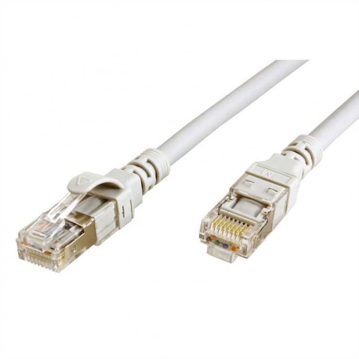 Imagine Cablu de retea RJ45 S/FTP (PiMF) Cat.6A Component Level, LSOH, Gri 1.5m, Roline 21.15.1990