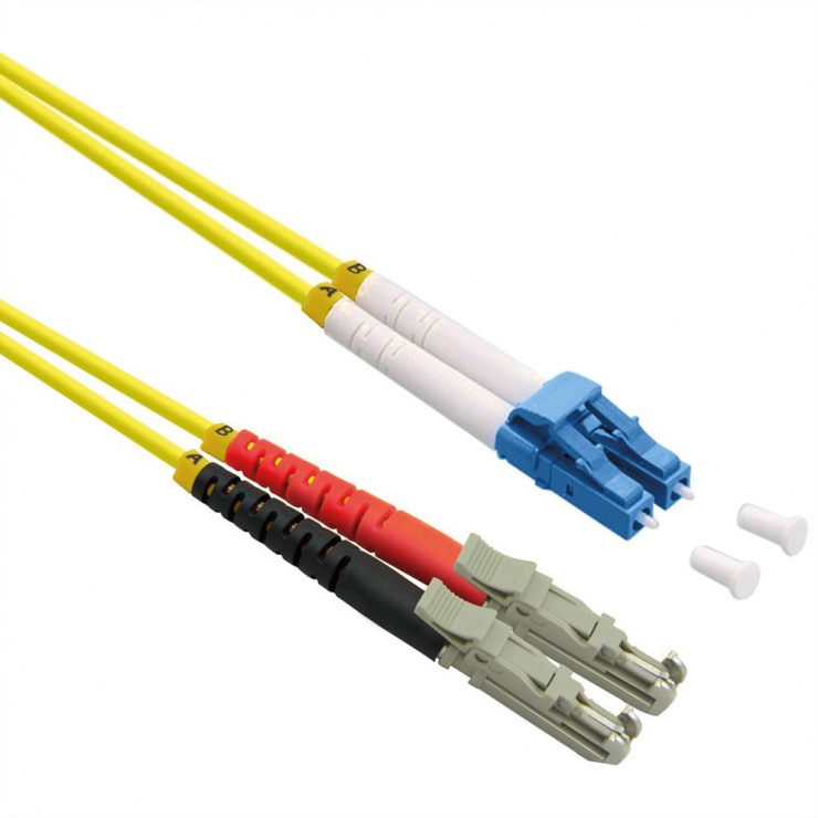 Imagine Cablu fibra optica duplex LSH APC - LC UPC, LSOH, Galben 7.5m, Roline 21.15.9516