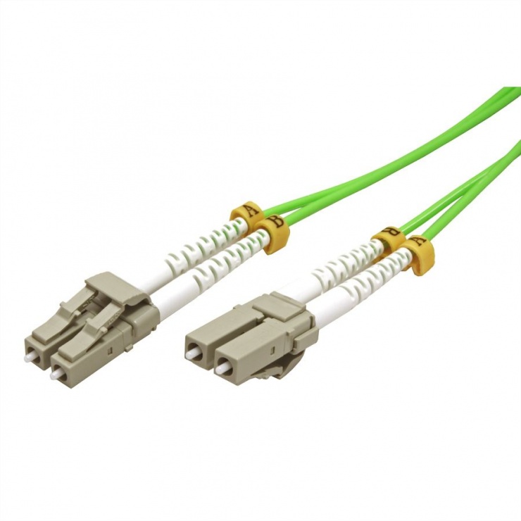 Imagine Cablu fibra optica duplex LC - LC OM5 verde 2m, Roline 21.15.9272