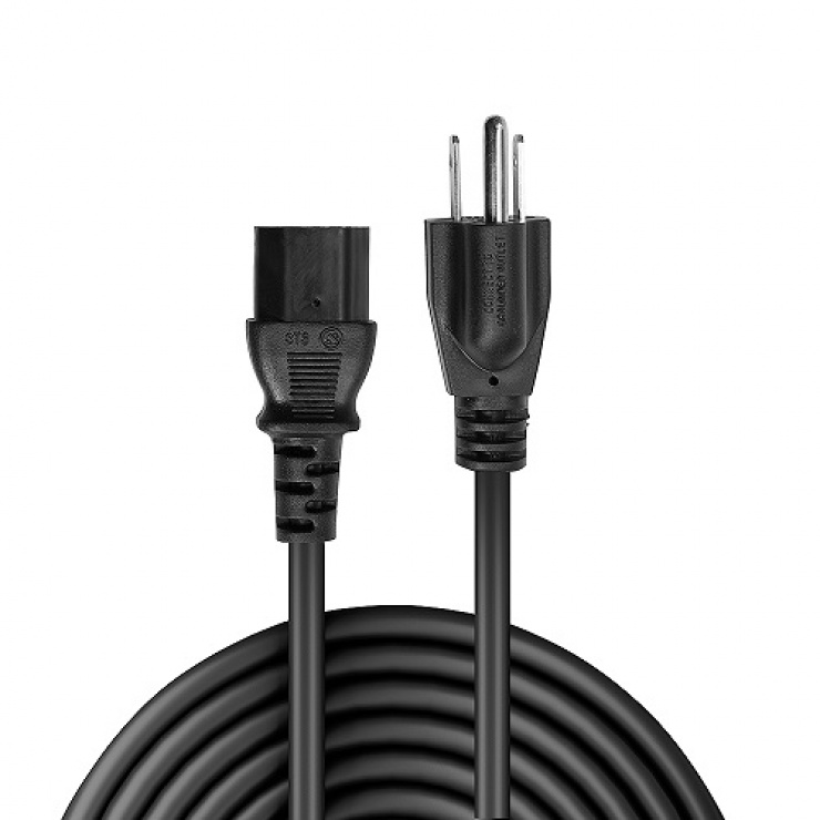 Imagine Cablu de alimentare C13 la US 3 pini 2m, Lindy L30338-1