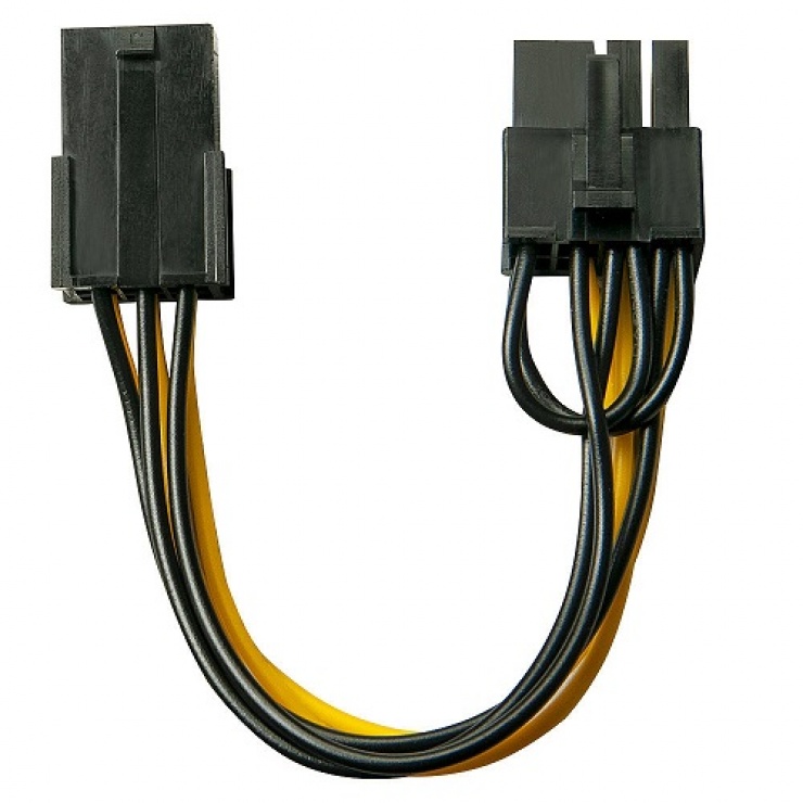 Imagine Cablu PCI Express 6 pini la 8 pini 0.15m, Lindy L33858