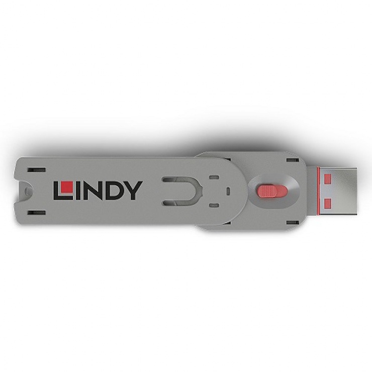 Imagine Cheie pentru blocarea portului USB-A (L40460 & L40450) Roz, Lindy L40620-1