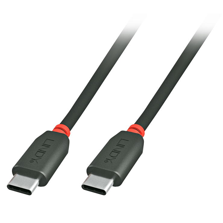 Imagine Cablu USB 2.0 tip C la tip C T-T 3m Negru, Lindy L41873