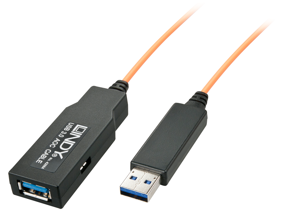 Imagine Cablu prelungitor USB 3.0 prin fibra optica T-M 30m, Lindy L42683