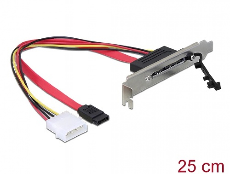 Imagine Bracket SATA intern la SATA extern 22pini, Delock 65047
