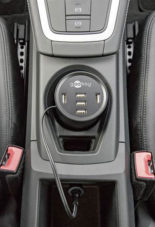 Imagine Incarcator auto cu 5 x USB 10A, Goobay 58846-4
