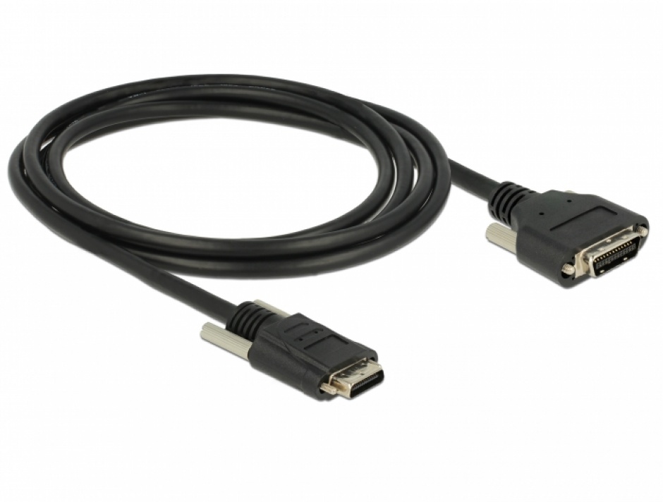 Imagine Cablu Camera Link MDR la SDR PoCL 2m negru, Delock 85645-2