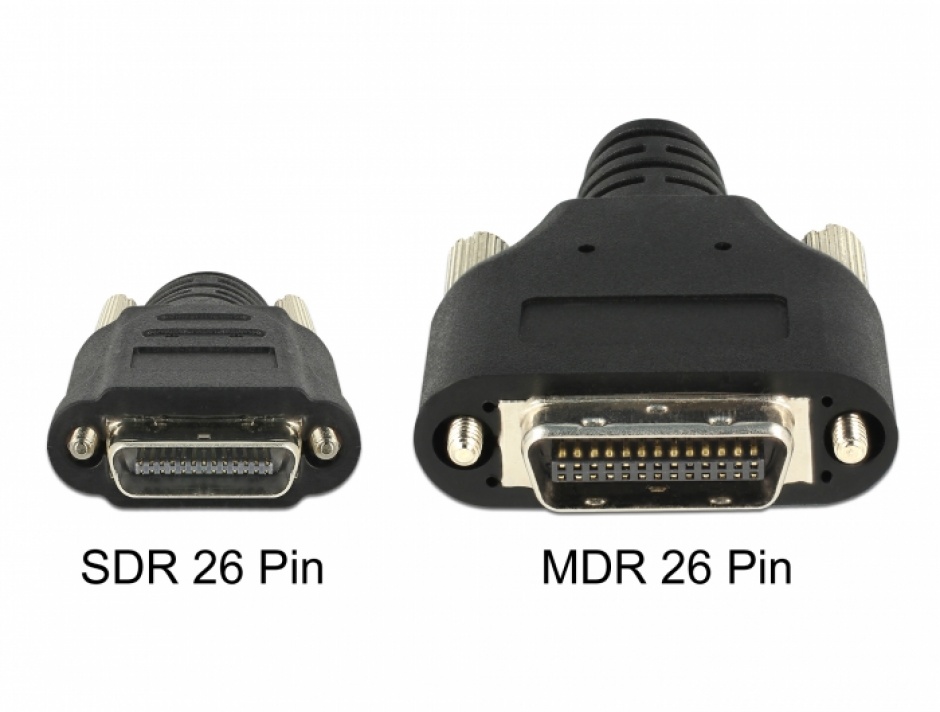 Imagine Cablu Camera Link MDR la SDR PoCL 2m negru, Delock 85645-1