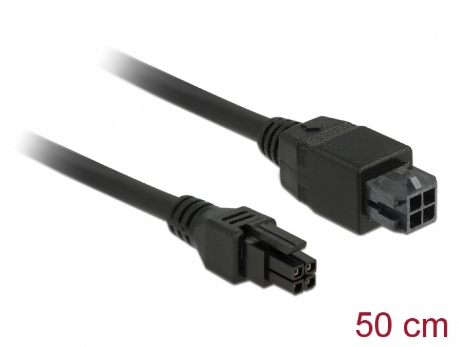 Imagine Cablu prelungitor Micro Fit 3.0 4 pini T-M 50cm, Delock 85378