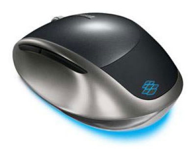 Imagine Mouse Microsoft Mini Explorer, Wireless, Blue Track, 5BA-00005