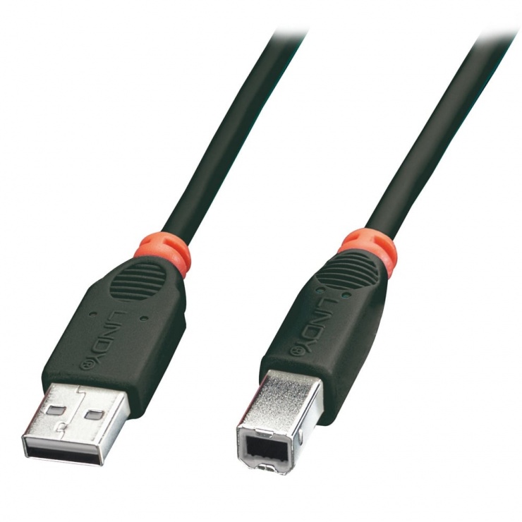 Imagine Cablu USB tip A la tip B T-T 3m Negru, Lindy L41744