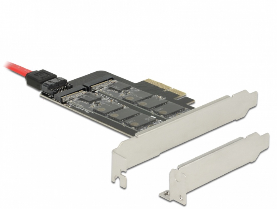 Imagine PCI Express cu 1 x M.2 Key B + 1 x NVMe M.2 Key M, Delock 89558
