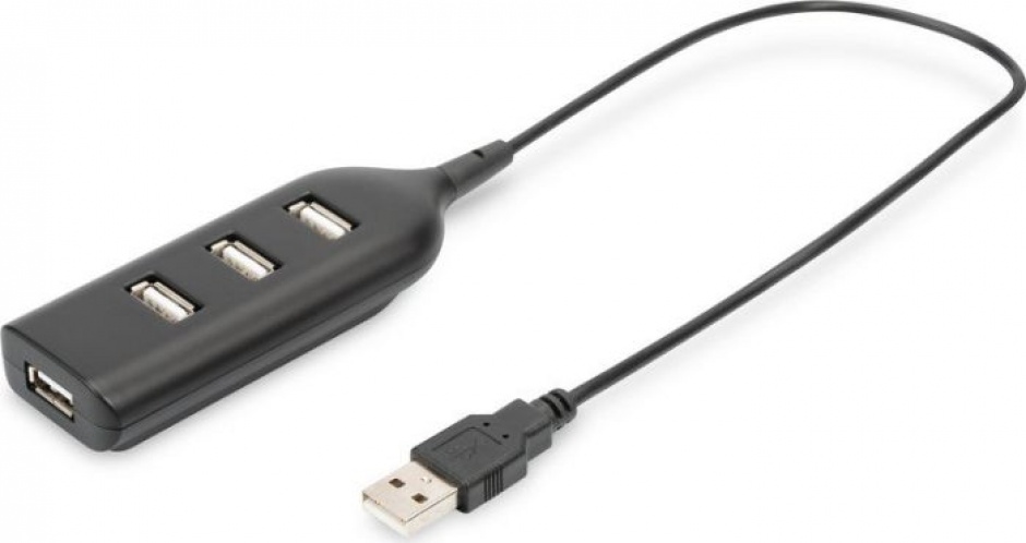 Imagine Hub USB 2.0 4 porturi 30cm, Digitus AB-50001