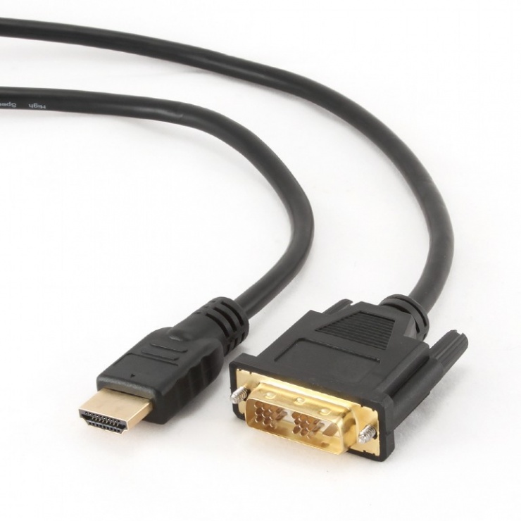 Imagine Cablu HDMI la DVI-D Single Link 18+1pini T-T 3m, Gembird CC-HDMI-DVI-10