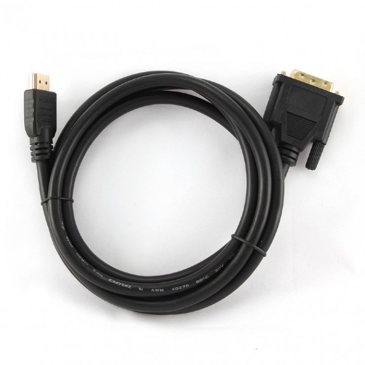 Imagine Cablu HDMI la DVI-D Single Link 18+1pini T-T 1.8 m, Gembird CC-HDMI-DVI-6-1