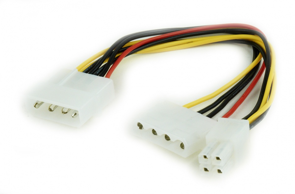 Imagine Cablu intern alimentare Molex la Molex + P4, Gembird CC-PSU-4