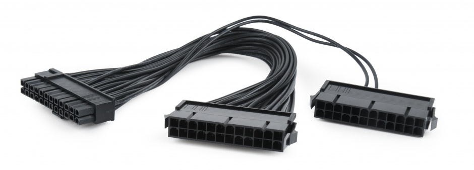 Imagine Cablu alimentare ATX 24 pini la 2 x ATX 24 pini 0.3m, Gembird CC-PSU24-01
